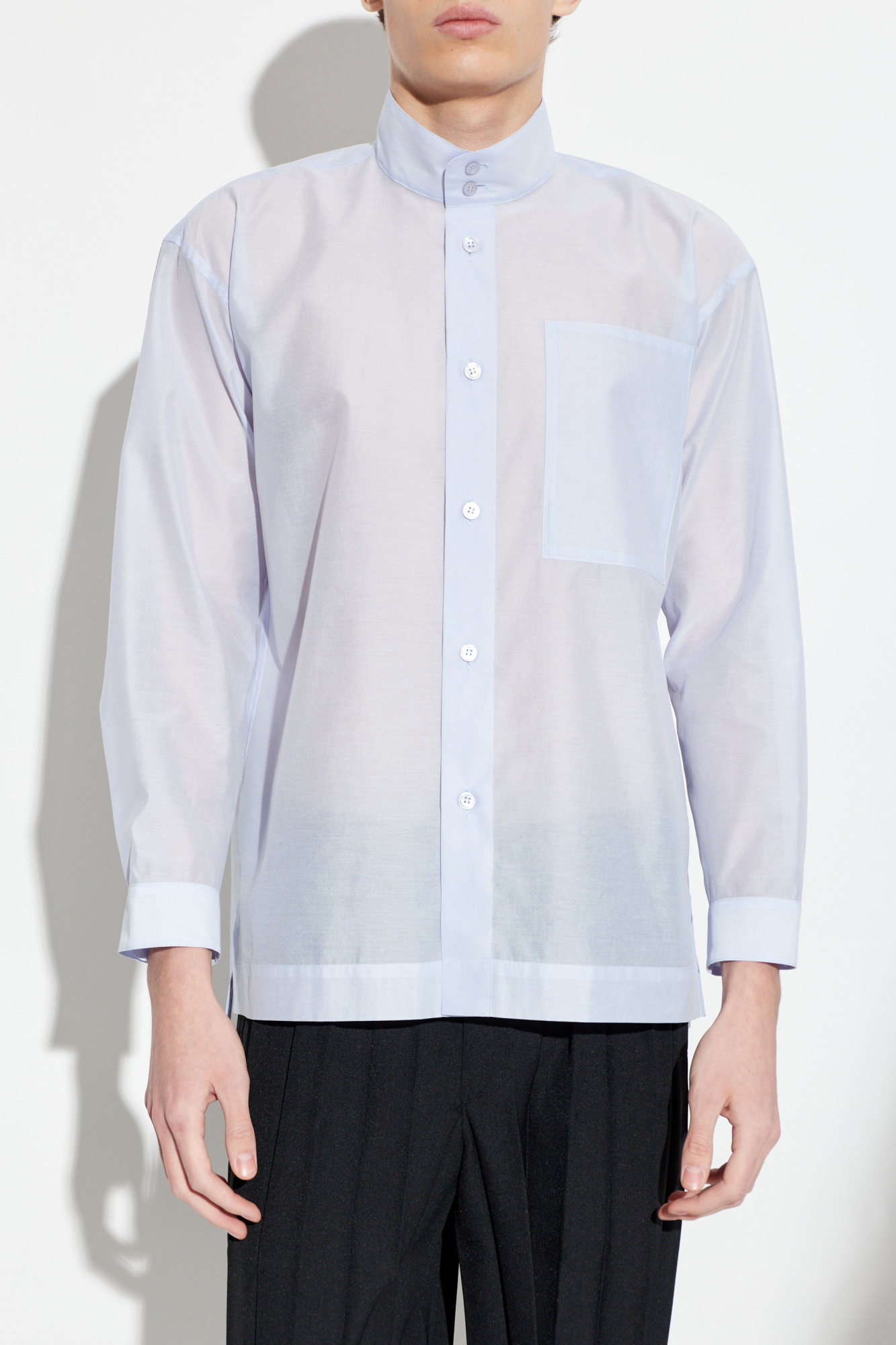 Homme Plissé Issey Miyake Mandarin collar shirt | Men's | Vitkac